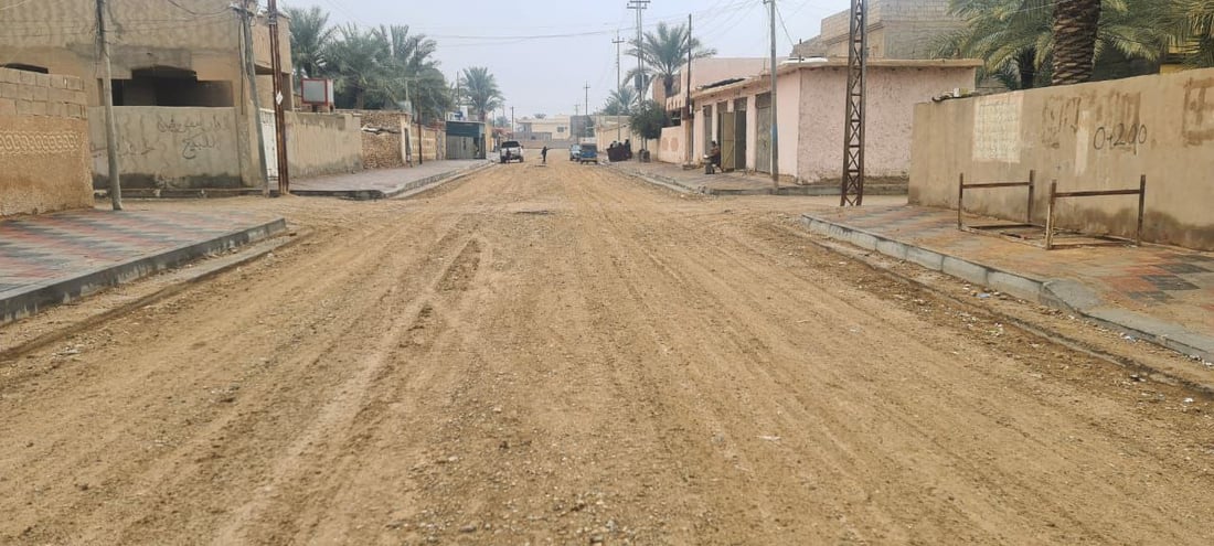 صور: بعد 11 عاماً من التلكؤ.. أهالي كبيسة ينتظرون الفرج بتبليط شارع الخضر