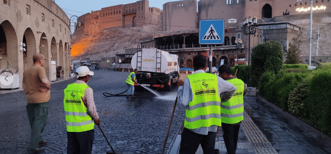 بەم بەیانی جەژنە تەواوی بازاڕی هەولێر پاککرایەوە