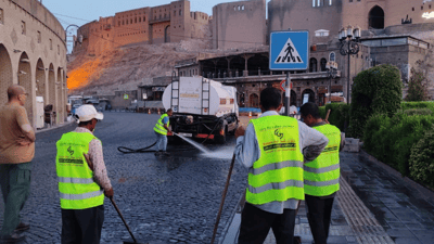 بەم بەیانی جەژنە تەواوی بازاڕی هەولێر پاککرایەوە