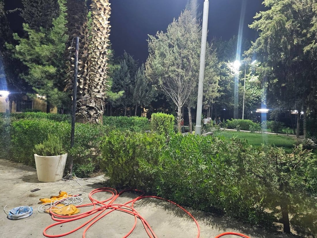 بازاڕی گەورەی هەولێر خاوێنکرایەوە و باخچەی رزگاریش رووناككرایەوە