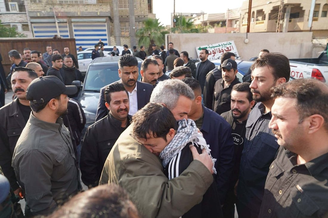 صور: أبو فدك في الأنبار لتعزية عوائل ضحايا القصف الأميركي