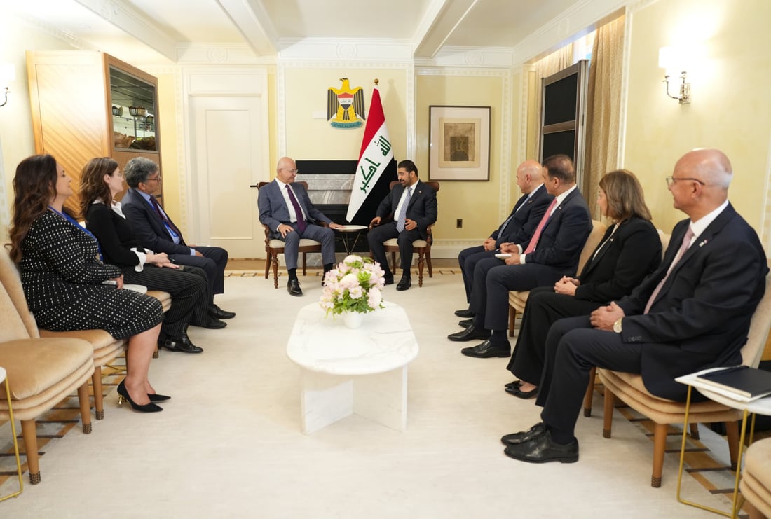 الزيدي يبحث مع برهم صالح في نيويورك إنهاء آثار النزوح وتعزيز دعم اللاجئين