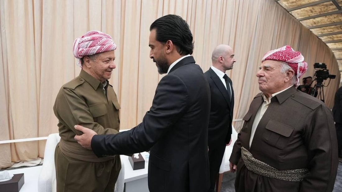 بالصور: الحلبوسي في أربيل لتعزية مسعود بارزاني بوفاة شقيقته