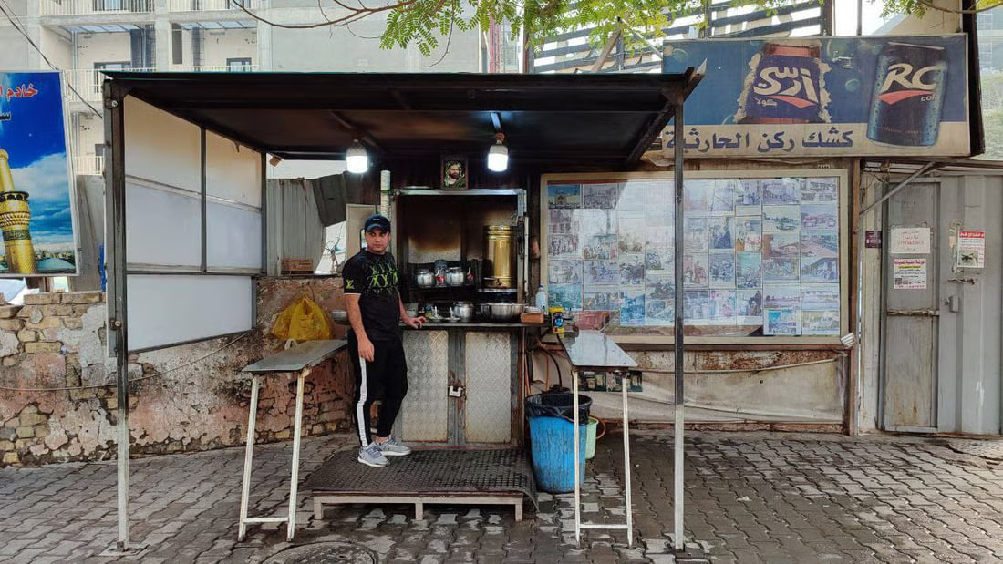 Baghdad tea stand’s special blend draws customers from across the city