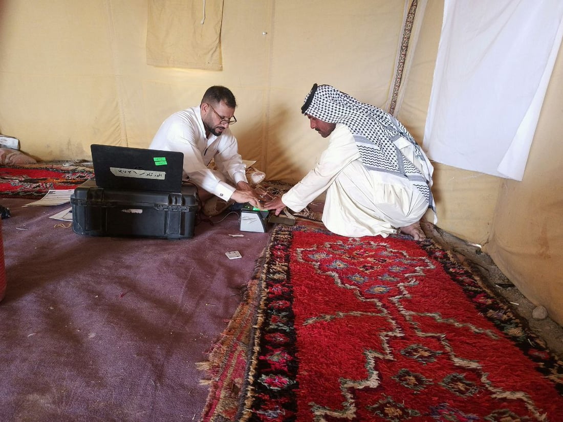 Electoral commission brings voter registration to Bedouin communities in Muthanna desert