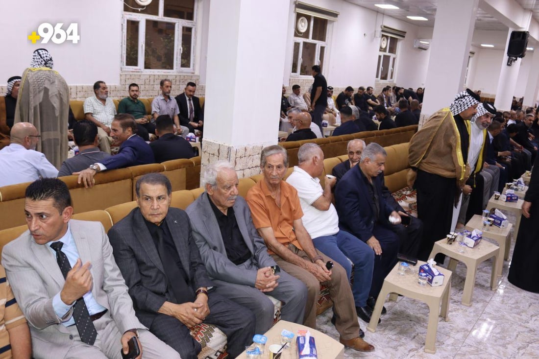 صور: فرقة كاظم الساهر أول الحاضرين.. فاتحة كريم العراقي بمسجد والده في زيونة