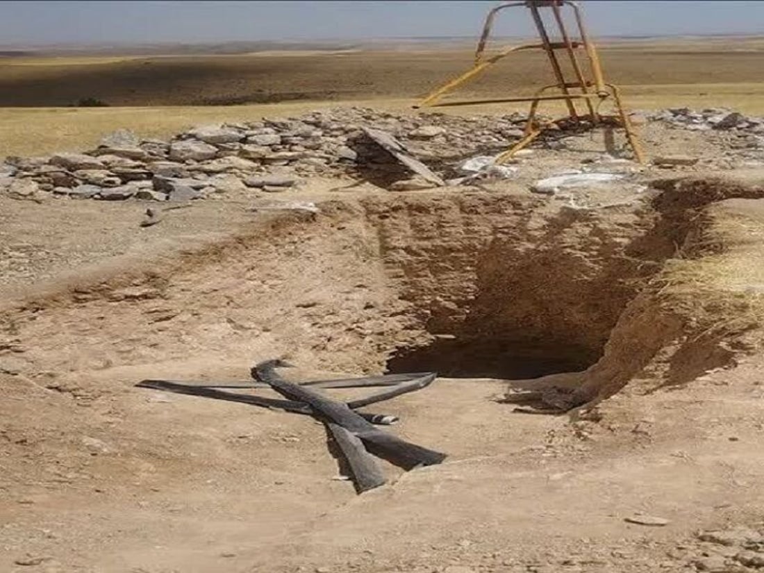 بۆ دۆزینەوەى شوێنەوار چاڵێکى 30 مەتریان لێدا