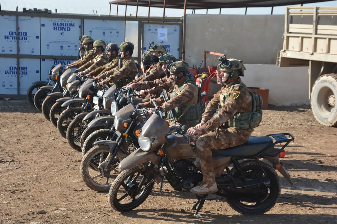 هێزەکانی سنوور لە عێراق لە رێگەی ماتۆڕسکیلەوە سنوورەکان دەپارێزن