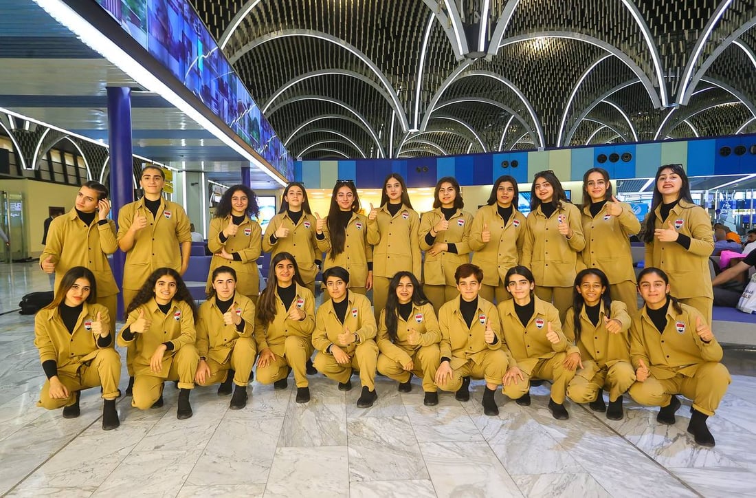 صور: فتيات العراق يصلن عمّان استعداداً لمواجهة سوريا والأردن ولبنان