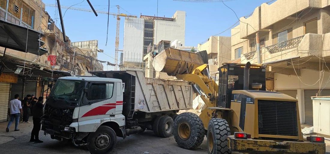 صور: بلدية المنصور تزيل 100 كشك متجاوز في سوق سهام العبيدي لمنع الكوارث وفتح الطرق