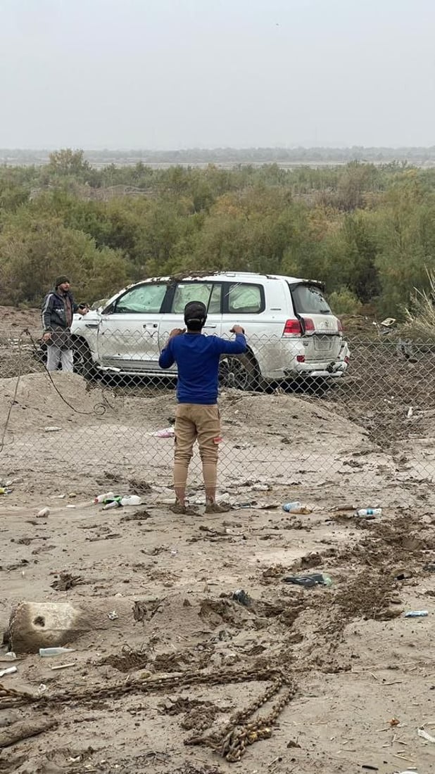 نجاة رجل أعمال بارز من حادث سير مميت في الديوانية (صور)