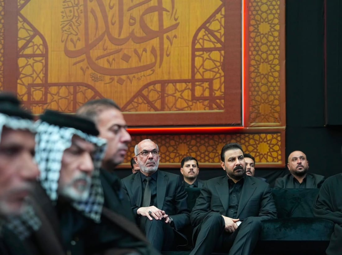 صور من مشاركة الزيدي في مجلس العزاء الحسيني لعمار الحكيم