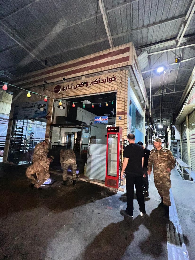 بەشێک لە کاسبکارانی ناو بازاڕی لەنگە لە هەولێر سزا دەدرێن