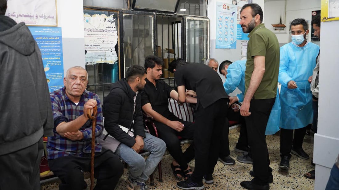 له‌ هه‌ڵمه‌ته‌كه‌ى خوێنبه‌خشین بۆ نه‌خۆشانى تالاسیماى ئاكرێ 120  بتڵ خوێن كۆكرانه‌وه‌