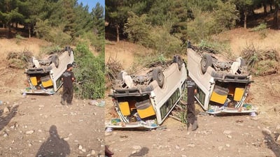 مینی پاسێک وەرگەڕا و سێ کەس برینداربوون