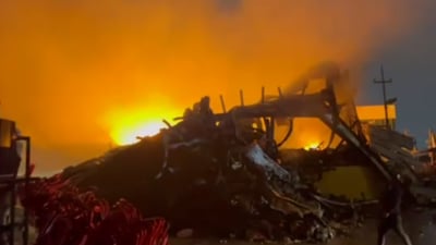 ئاگرەکەی ناوچەی پیشەسازی باکور لە هەولێر سەریهەڵدایەوە