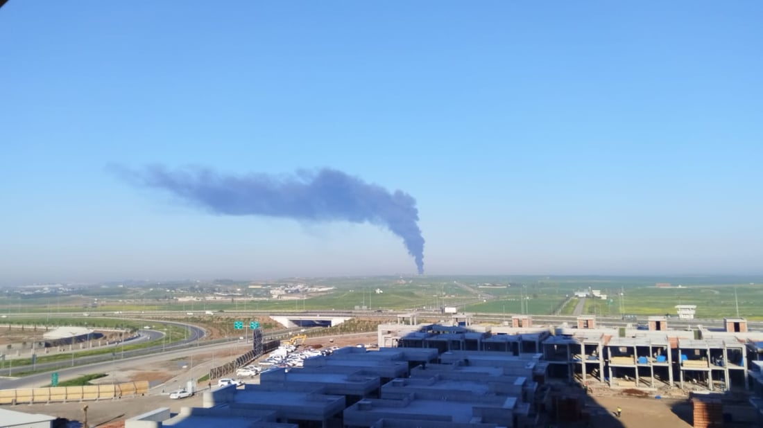 مسيرات تستهدف محيط مطار أربيل والدفاعات تسقط واحدة