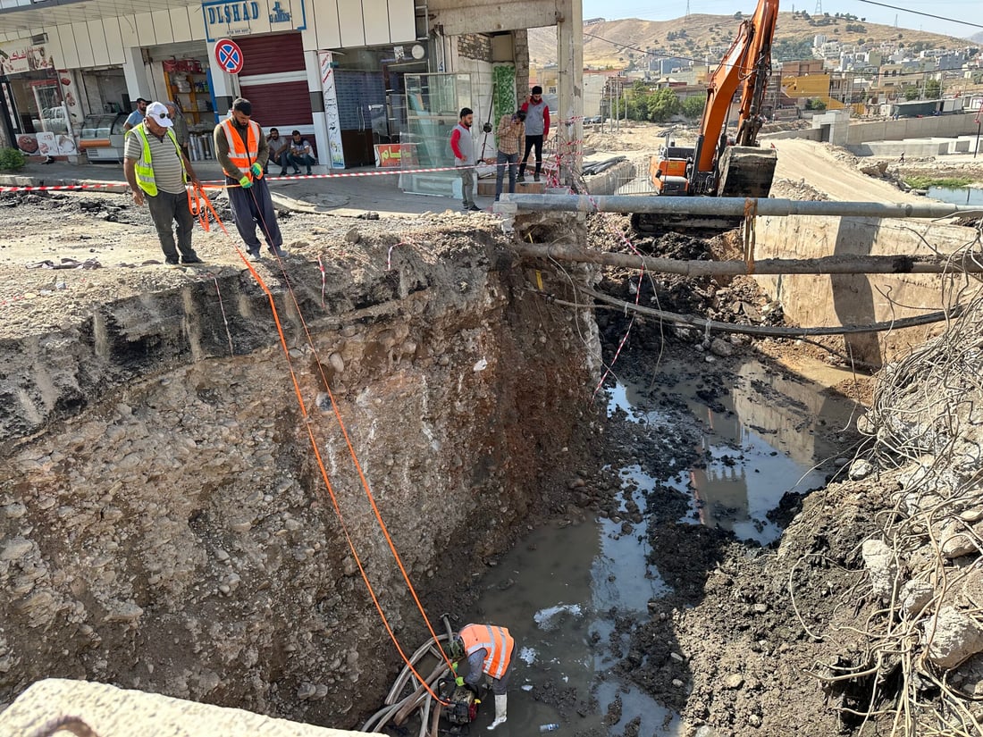 بۆرییەک شکاوە و دوو رۆژە چوار گەڕەک بێ ئاون