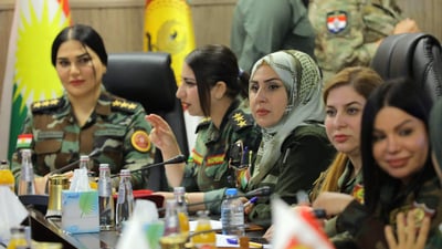 ئەفسەرانی ژن لە وەزارەتی پێشمەرگە بەشداری وۆرکشۆپی “ژن، ئاشتی، ئاسایش” دەکەن