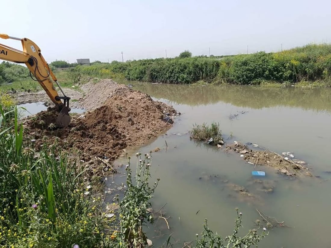 حەوزی ئەو ئاوەڕۆیانە تێکدرا کە بۆ ئاودانی سەوزە دروست کرابوو