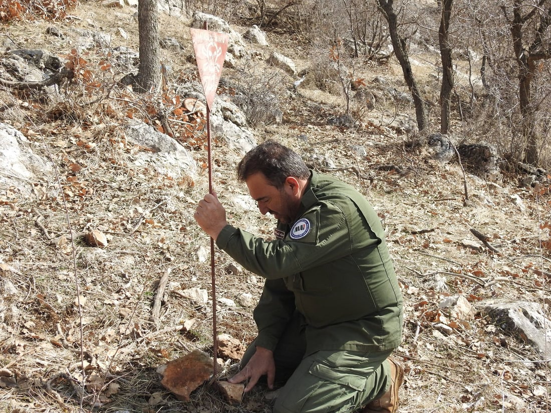 زیاتر له‌ 25 دۆنم زه‌وى له‌ چیاى زاوێته‌ نیشانه‌ى مه‌ترسیدارى بۆ داندرا