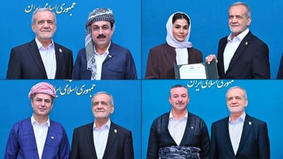 پزیشکیان و پارێزگارەکانى هەرێم کۆبوونەوەکەیان بە زمانى کوردى بووە