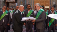 صور: العتبة العلوية تستعد لعيد الغدير بتسليم راياته إل...