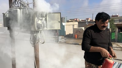 سنجار: الأهالي أخمدوا حريقا في المحولة.. و”الشهداء” غرق في الظلام (صور)