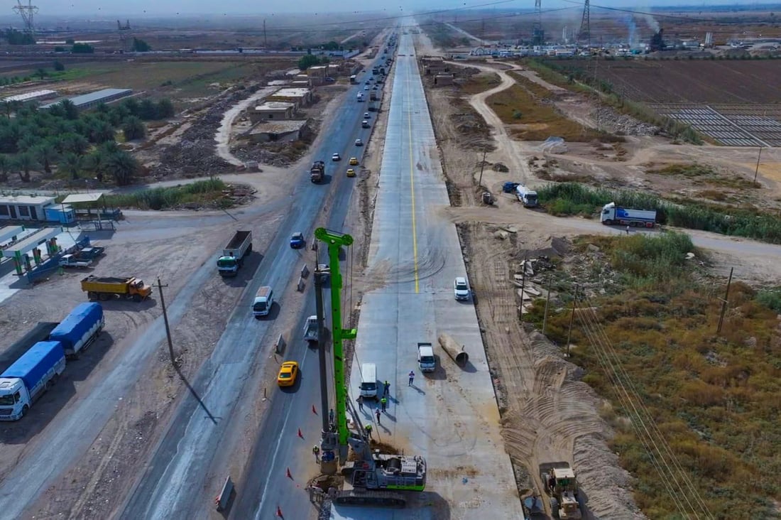 صور: بغداد تدق ركائز مجسرات المدخل الشمالي.. نسبة الإنجاز تخطت المخطط ب20%