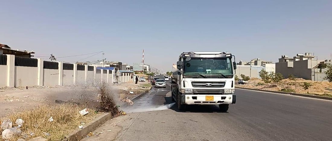 بەشێک لە شەقامەکانی هەولێری پایتەخت شۆردران و خاوێن کرانەوە