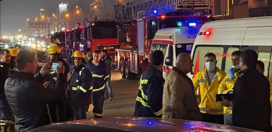 Three injured in hotel blaze on Erbil’s 100-Meter Road