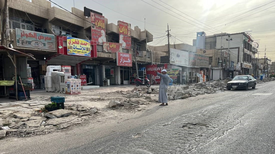 صور: الزعفرانية توسّع شارع المعهد متراً إضافياً إلى سدة الجنابيين