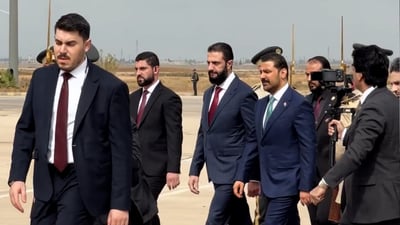 الشرع يستقبل الزيدي في دمشق واجتماع موسع لبحث التعاون العراقي السوري