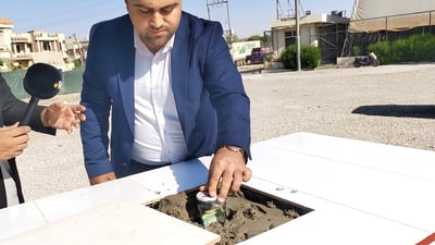 10 آلاف دينار في حجر أساس مشروع المياه على أمل “البركة” (فيديو)