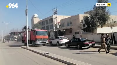 السماوة: الدفاع المدني يمنع انتشار حريق إعدادية الخضر الى مستشفاها (فيديو)
