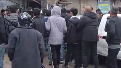  هاوڵاتیەک لەناوبازاڕی شارەزوور هەورەبروسکە لێدا