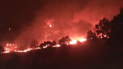 ئاگر لە رۆژهەڵاتی کوردستانەوە گەیشتە ناڵپارێز و 500 دۆنم زەوی سوتاند