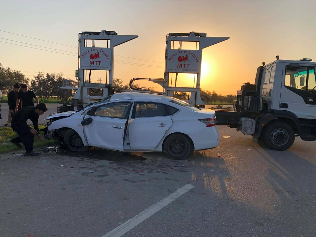 دوو ئۆتۆمبێل وەرگەڕان و پێنج کەس برینداربوون