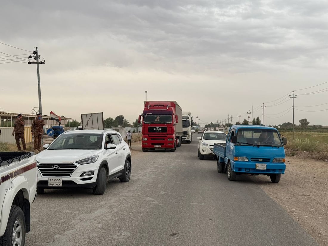 بارهەڵگرەکان رێگای کەلار- خانەقینیان داخست