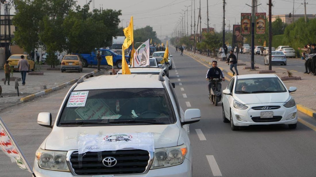 فيديو: الحشد ينتشر في بغداد ويصل إلى مبنى تلفزيون العراق