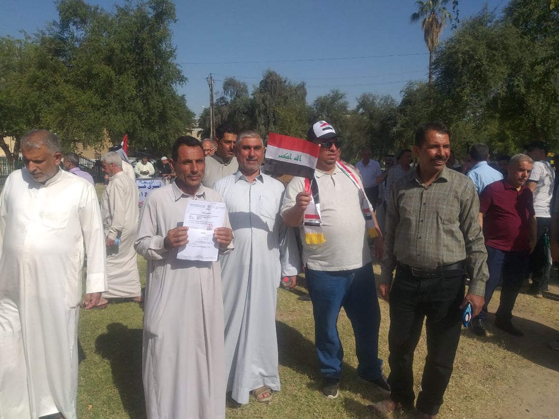 أسرى حرب الخليج يلوحون باعتصام أمام الخضراء: أخرجوا لنا مسؤولاً للتفاوض (صور)