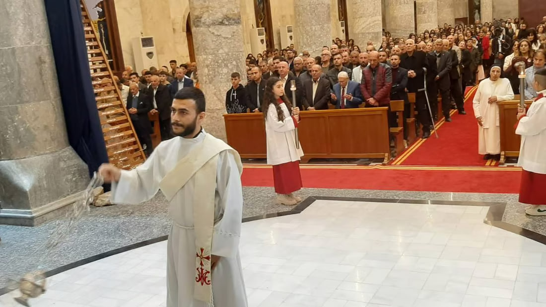 Photos: New Year’s eve mass in Hamdaniya