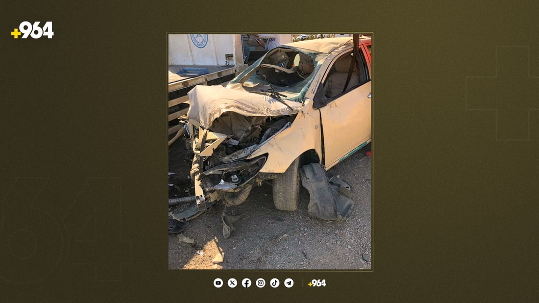 تاکسییەک چووە سایدی بەرامبەری و شۆفێرەکەی بریندارە