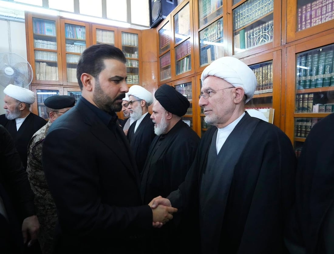 صور: الزيدي يشارك في تشييع جثمان المرجع إسحاق الفياض بمدينة الكاظمية