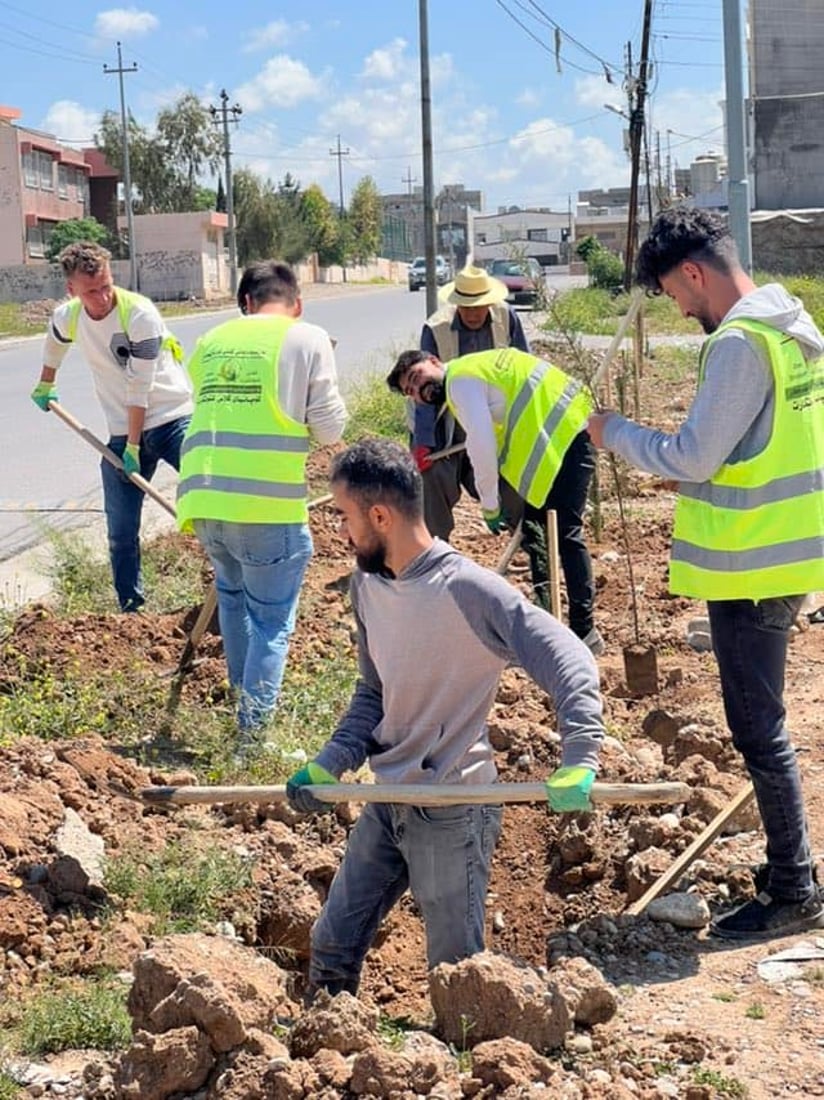 شەقامێكی بنەسڵاوە بە 60 دار سەوز كرا