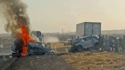 طريق خانقين – بغداد يشهد حادثاً مميتاً.. رضيعة من بين 4 ضحايا (صور)