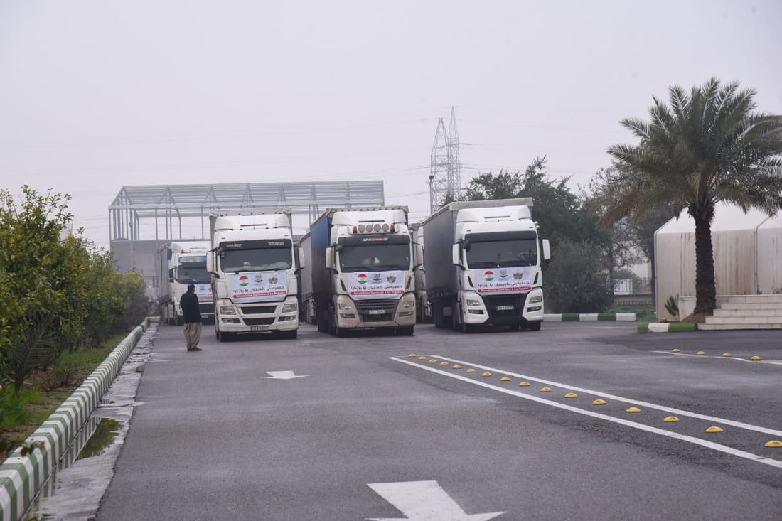 گەرمیان 18 بارهەڵگر هاوکاری رەوانەی رۆژئاوای کوردستان کرد