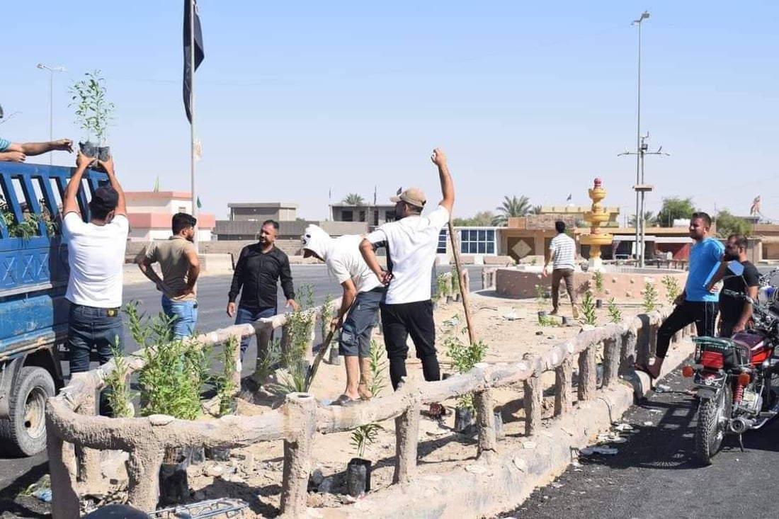 حملة تطوعية لزراعة 1000 شجرة في ناحية حمرين (صور)