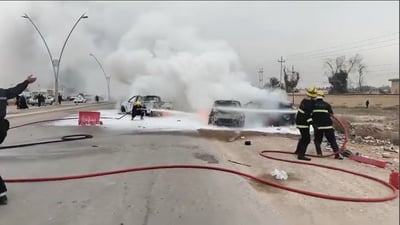 Traffic police officer killed, five hurt in highway crash north of Baghdad