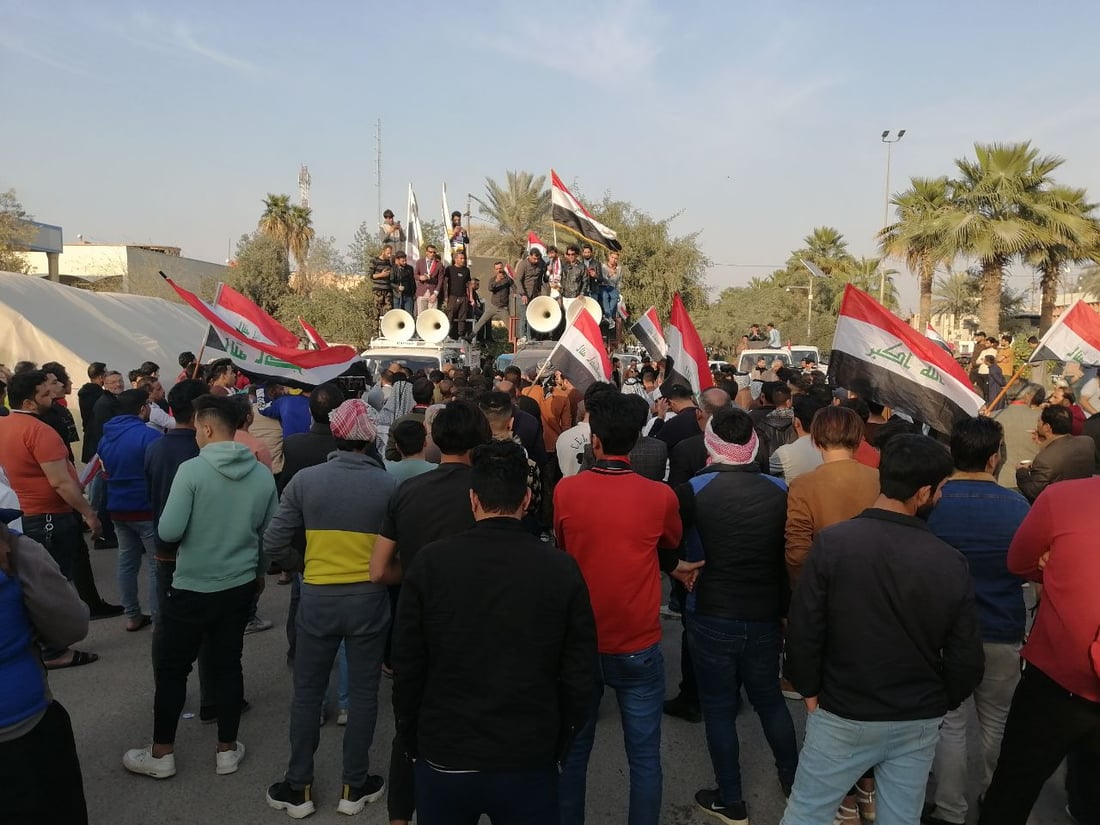 صور: ضرغام ماجد يقود تظاهرة تطالب بإقالة محافظ بابل